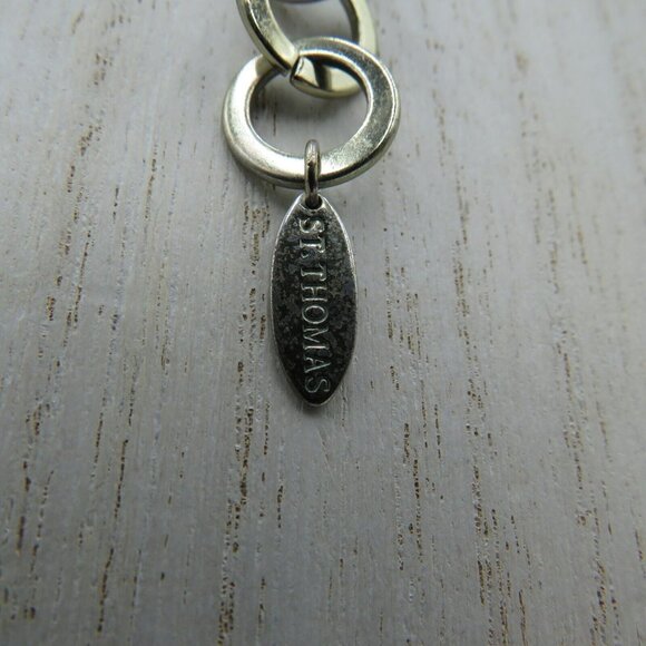 St Thomas Necklace Silver Tone 18" Oval Link Chunky‎ Statement Extension - Picture 5 of 6